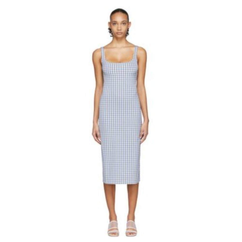 Maryam Nassir Zadeh Salma Dress Blue Gingham - Picture 4 of 16